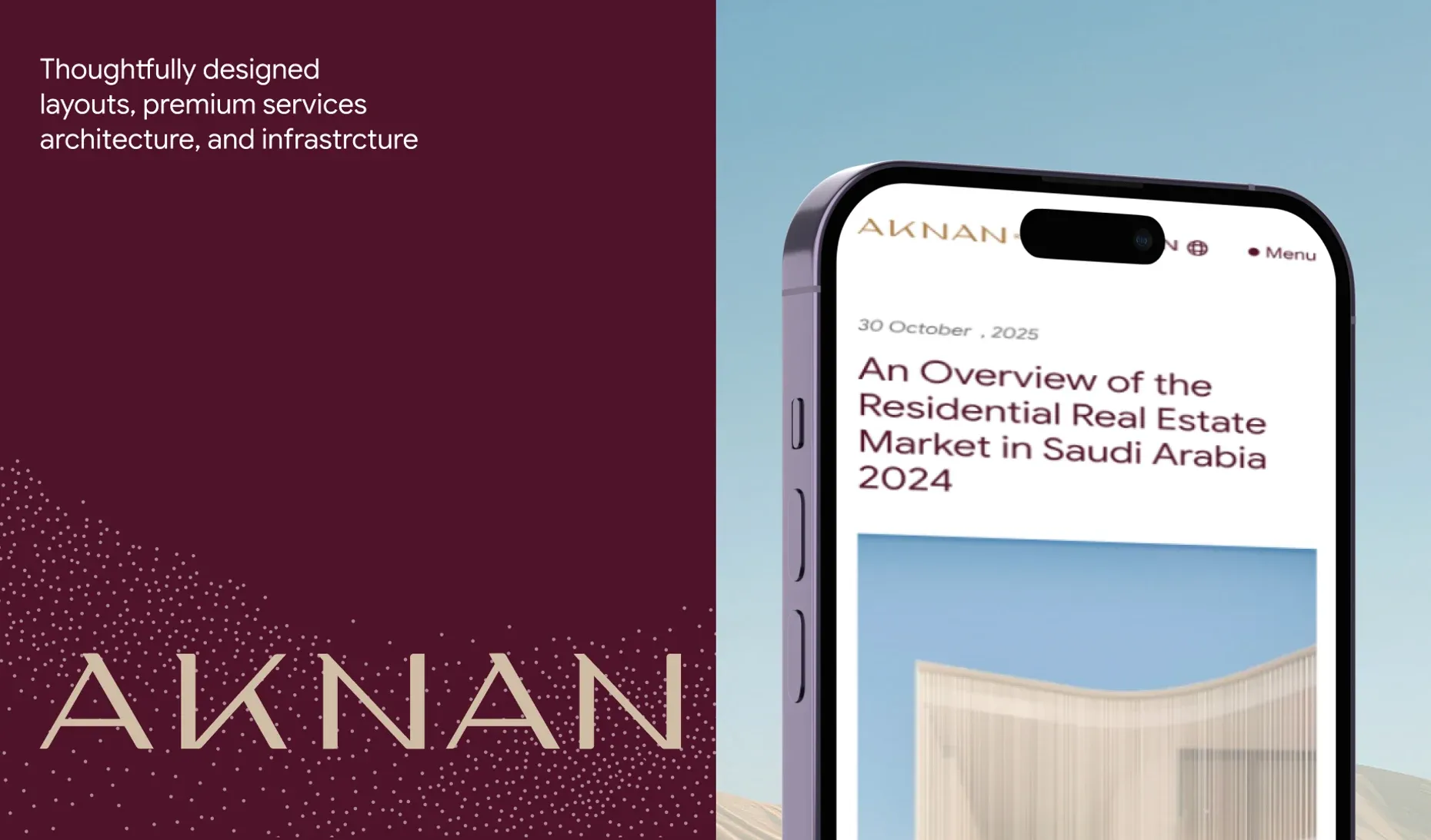 Aknan Real Estate real estate website UI/UX design: the real problem