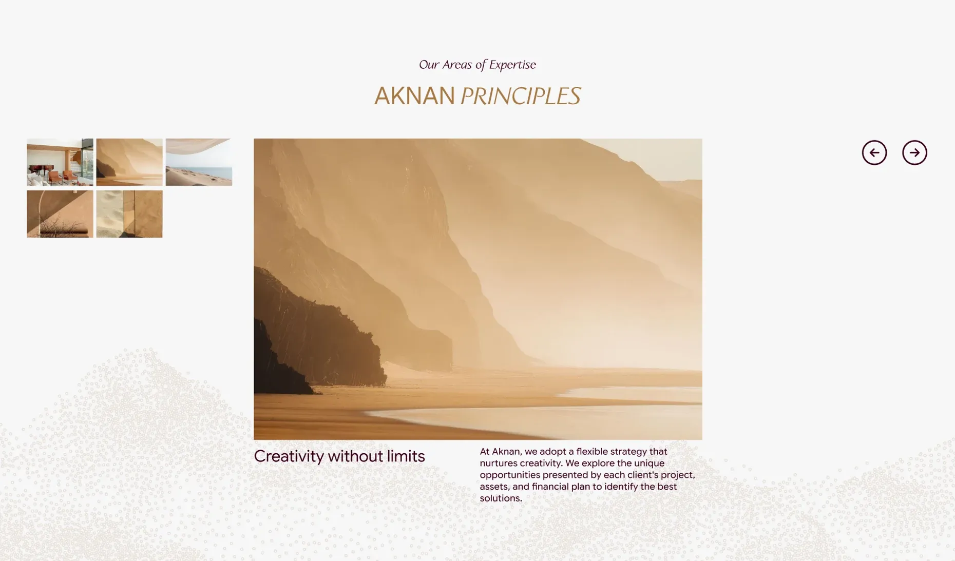 Aknan Real Estate real estate website UI/UX design: aknan principles