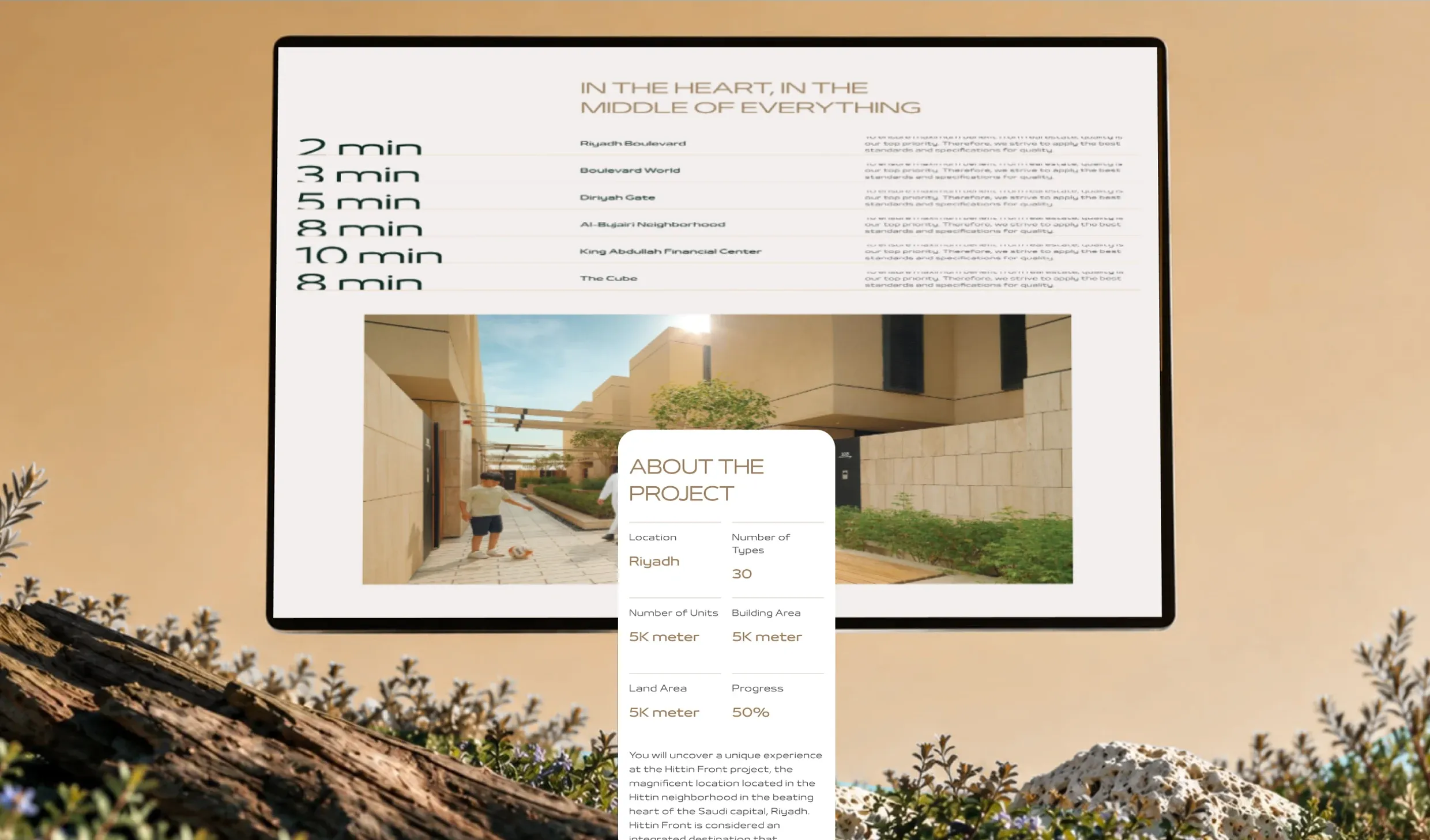DARAH Real Estate real estate website UI/UX design in Riyadh: location is the story
