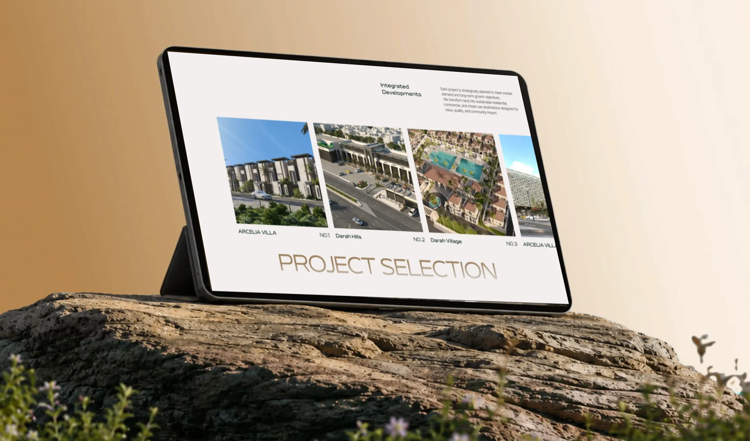DARAH Real Estate real estate website UI/UX design in Riyadh: a portfolio, not a list