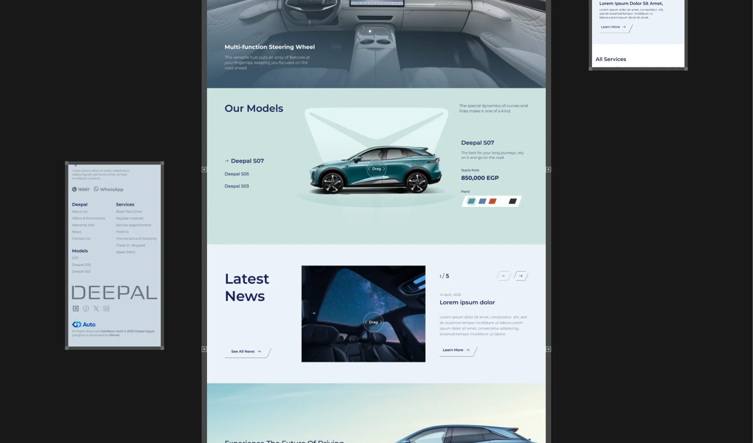 Deepal GB EV website and mobile app UI/UX design: what we built