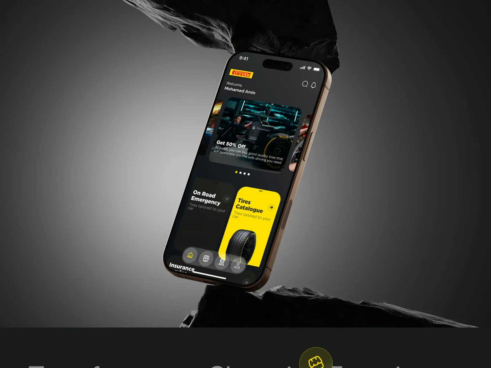 Pirelli App: e-commerce mobile app UI/UX design by Mohamed Amin
