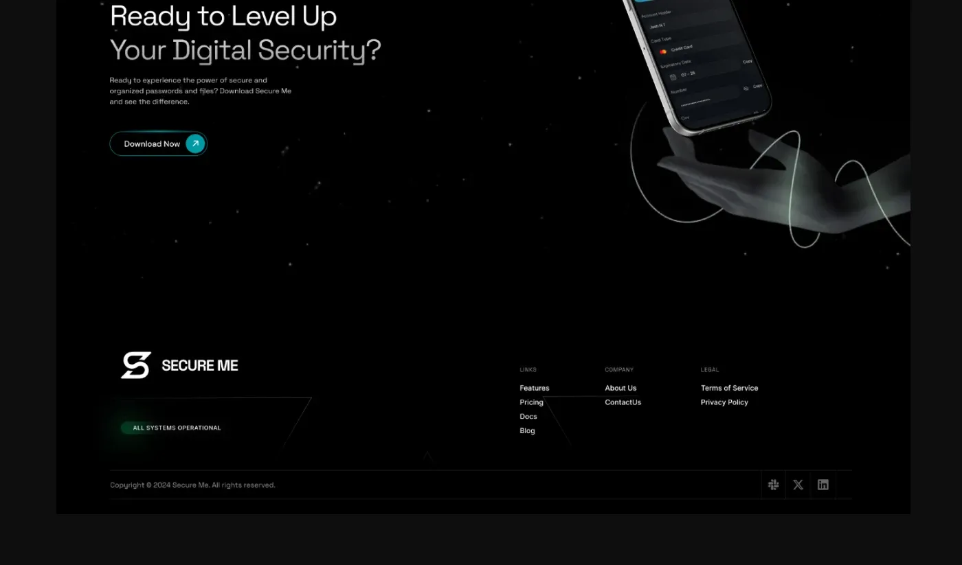 Secure Me password manager website design: finding the fix