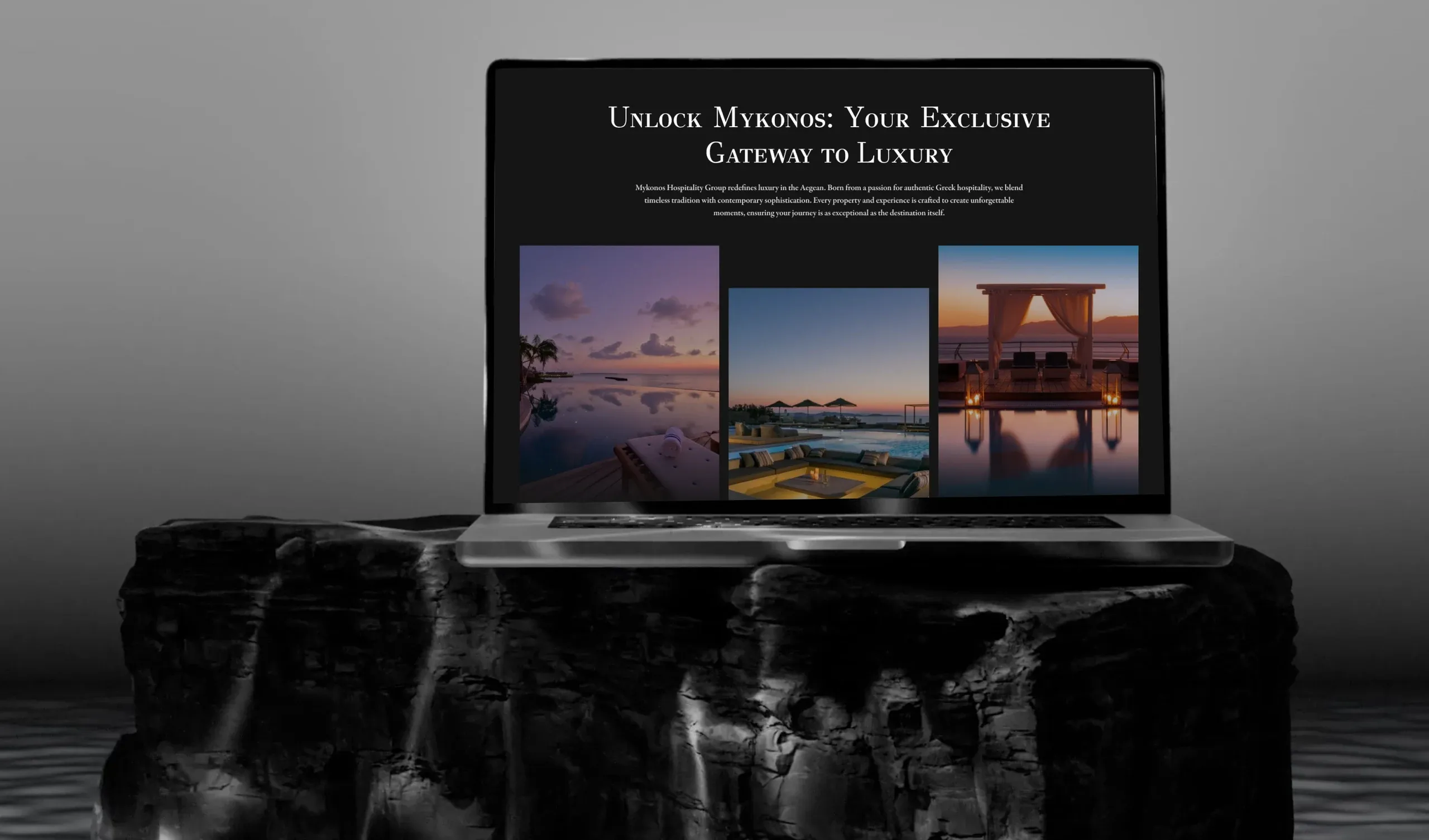 Mykonos Hospitality luxury villa rental website design: the real problem