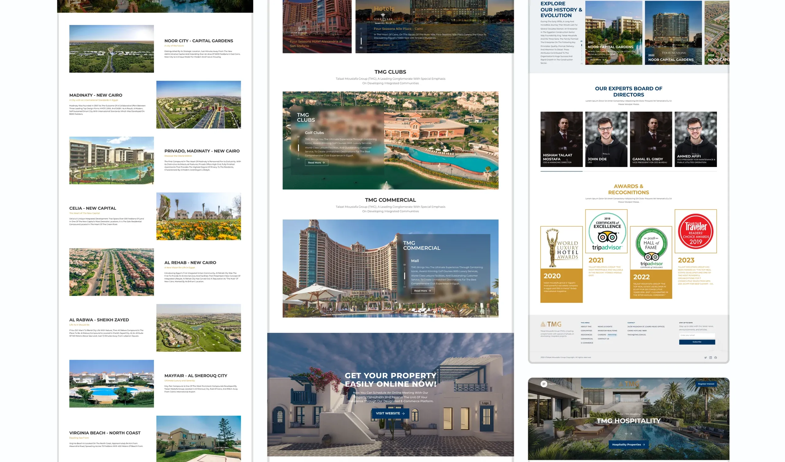 TMG – Talaat Moustafa Group real estate developer website UI/UX design: what i learned